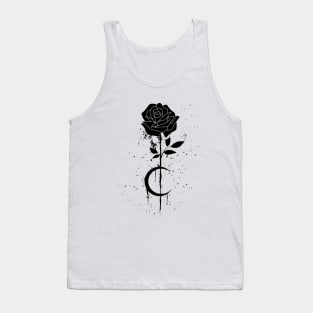 Occult Witchcraft Moon Rose Gift T-Shirt Tank Top